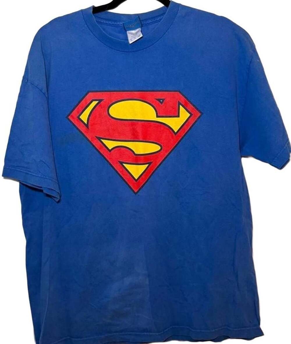 DC Comics Superman Logo Graphic T-Shirt Blue XL